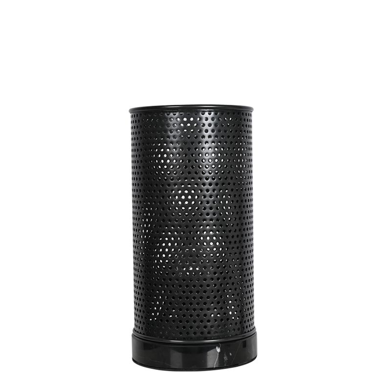 Bronze simple mesh metal cylinder marble stone base  bedside table lamp