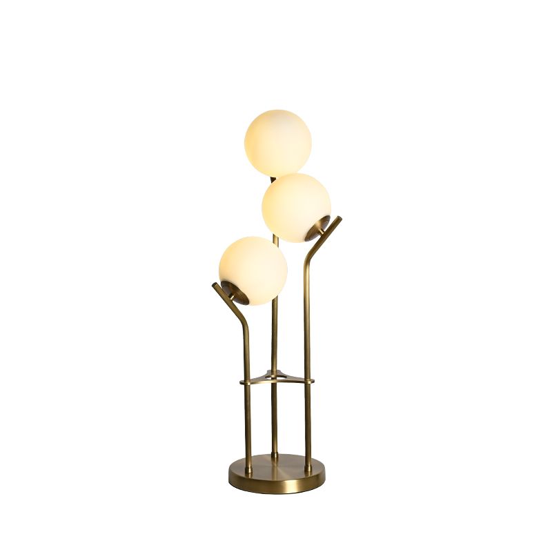 Modern style fruited melons milky glass ball table lamp