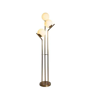 Modern style fruited melons milky glass ball floor lamp for living room bedroom