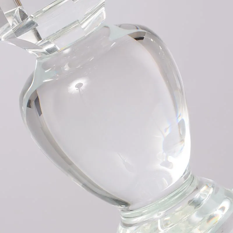 Solid crystal glass obelisk