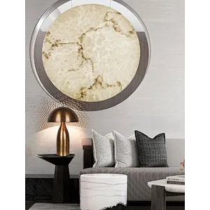 Antique brass pierced metal circular lampshade all-steel  table lamp for bedside
