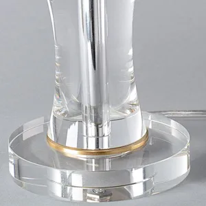 Clear Crystal glass Brass Bamboo Pole desk Table Lamp for Home Décor livingroom bedroom