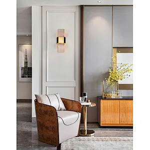 Modern style decorative crystal glass interior wall lamp for living room bedside