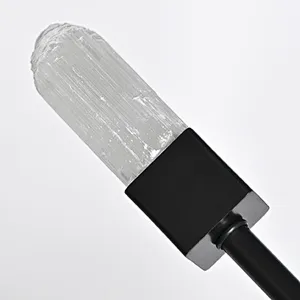 Starlight Bronze Finish Natural Selenite Stone Pendant Chandelier for Restaurant Living Room