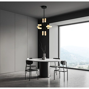 Classic Combination bronze finish Natural Selenite Stone Restaurant Pendant Lights