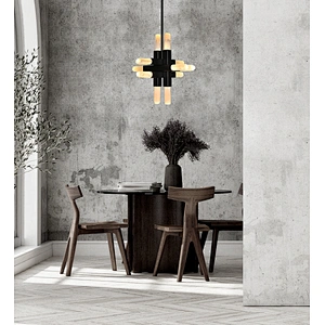 Classic Combination bronze finish Natural Selenite Stone Restaurant Pendant Lights