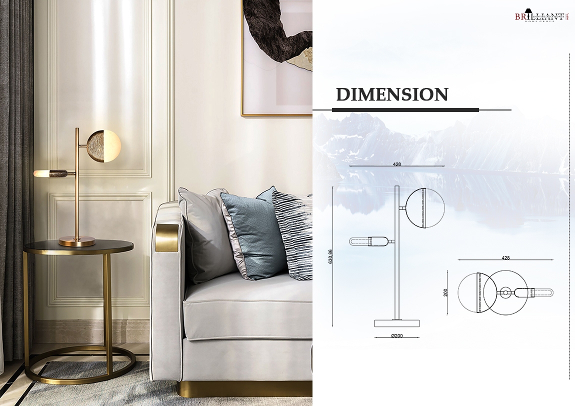 CREATIVE SUNRISE DOUBLE HEADS ALABASTER TABLE LAMP in china