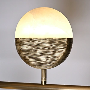 Creative sunrise antique brass hand dyeing finish alabaster wall lamp night light