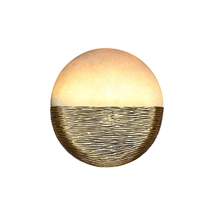 Creative sunrise antique brass hand dyeing finish alabaster wall lamp night light