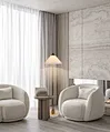 fabric lampshade floor lamp