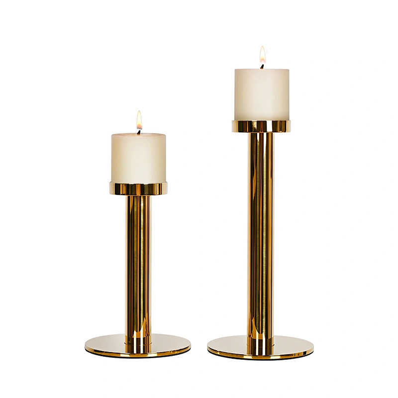 Classic Simple steel candlestick for dining table porch table bar