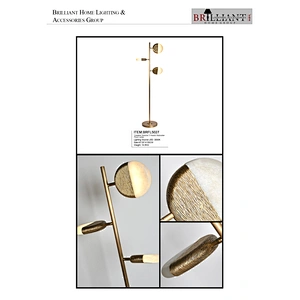 Creative sunrise 3 heads luxury antique brass hand dyeing finish alabaster standing floor lamp for living room bedroom
