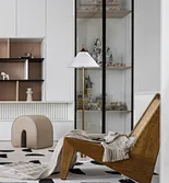 fabric lampshade floor lamp