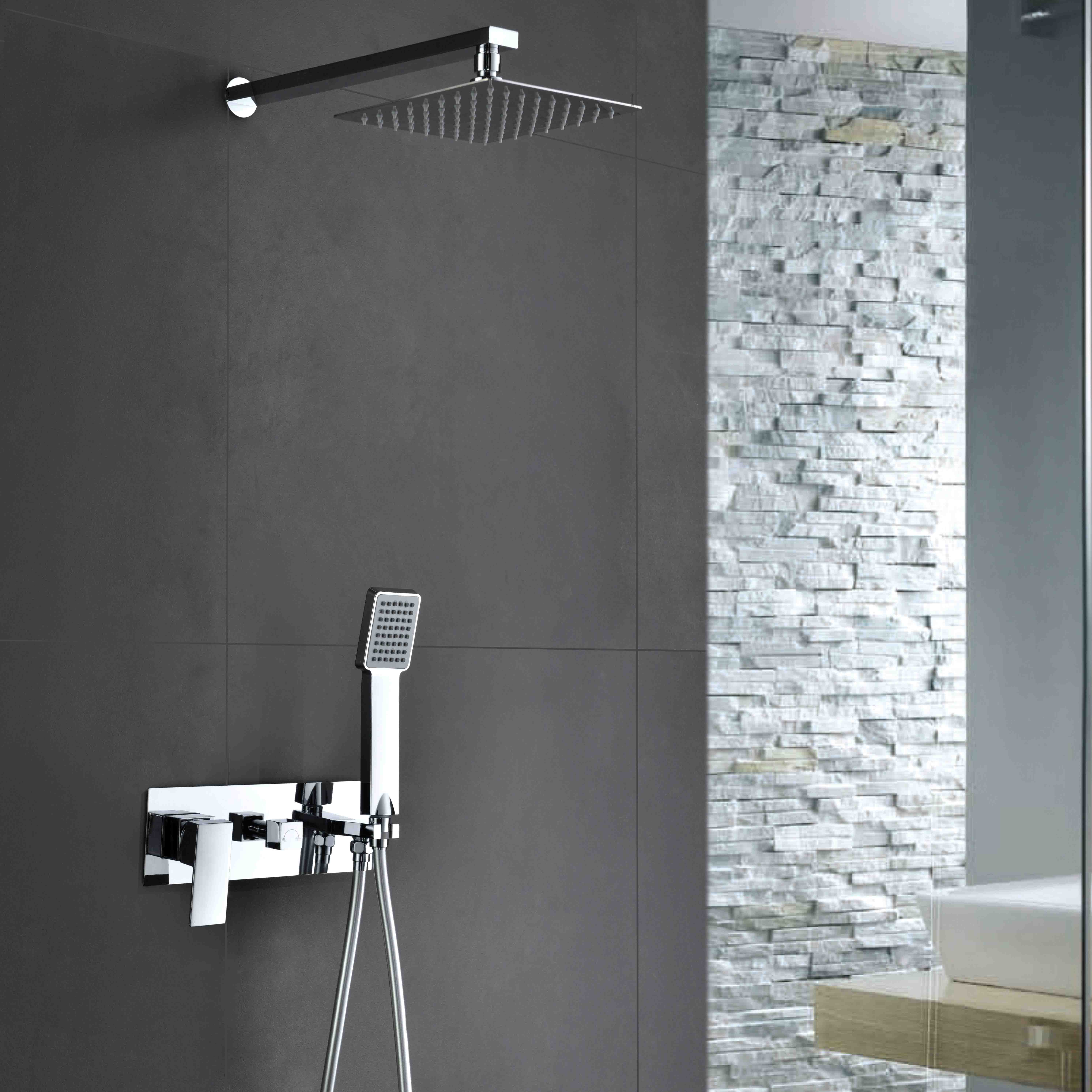 Wall Mounted Shower Faucets rain shower set bathroom wall mount bathroom faucet rain shower set only cold rain shower set wall mounted In Wall Shower Set