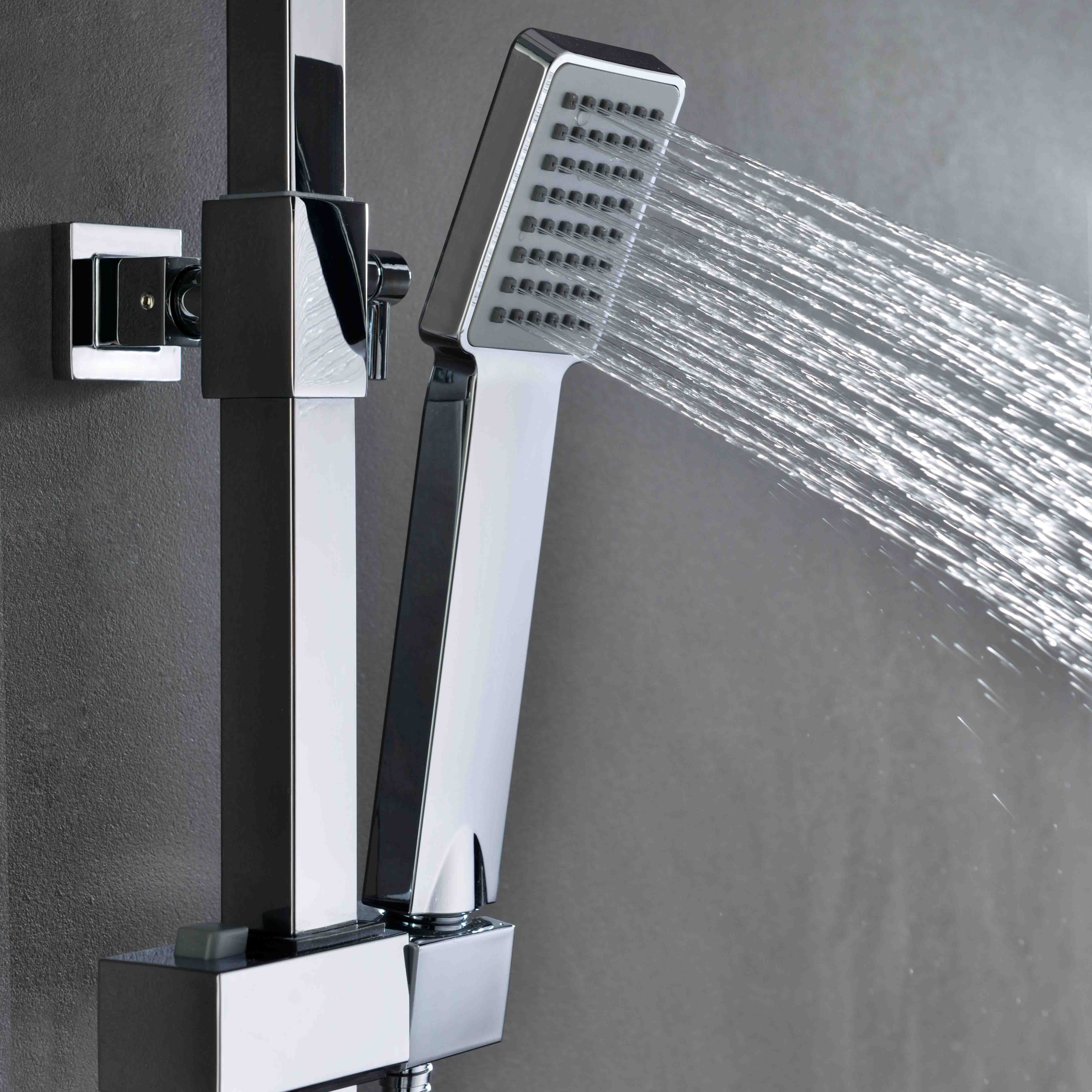 shower curtain bathroom sets Square Shower Set,bathroom shower curtain sets with Chrome Plating