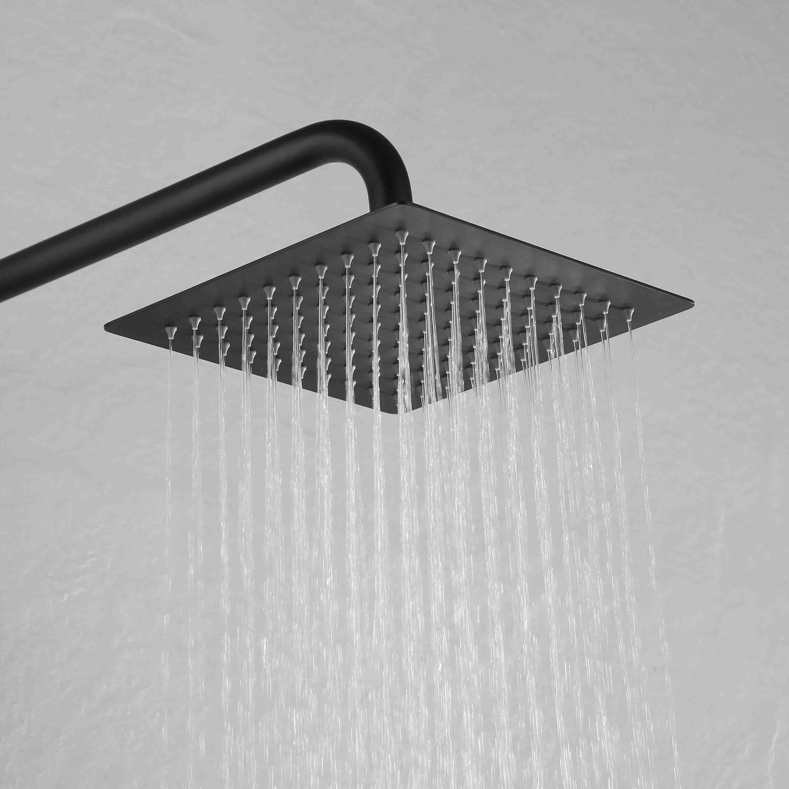 China rainfall shower 12 inch SUS304 thin, Good quality Stainless Steel Square Rainfall Shower
