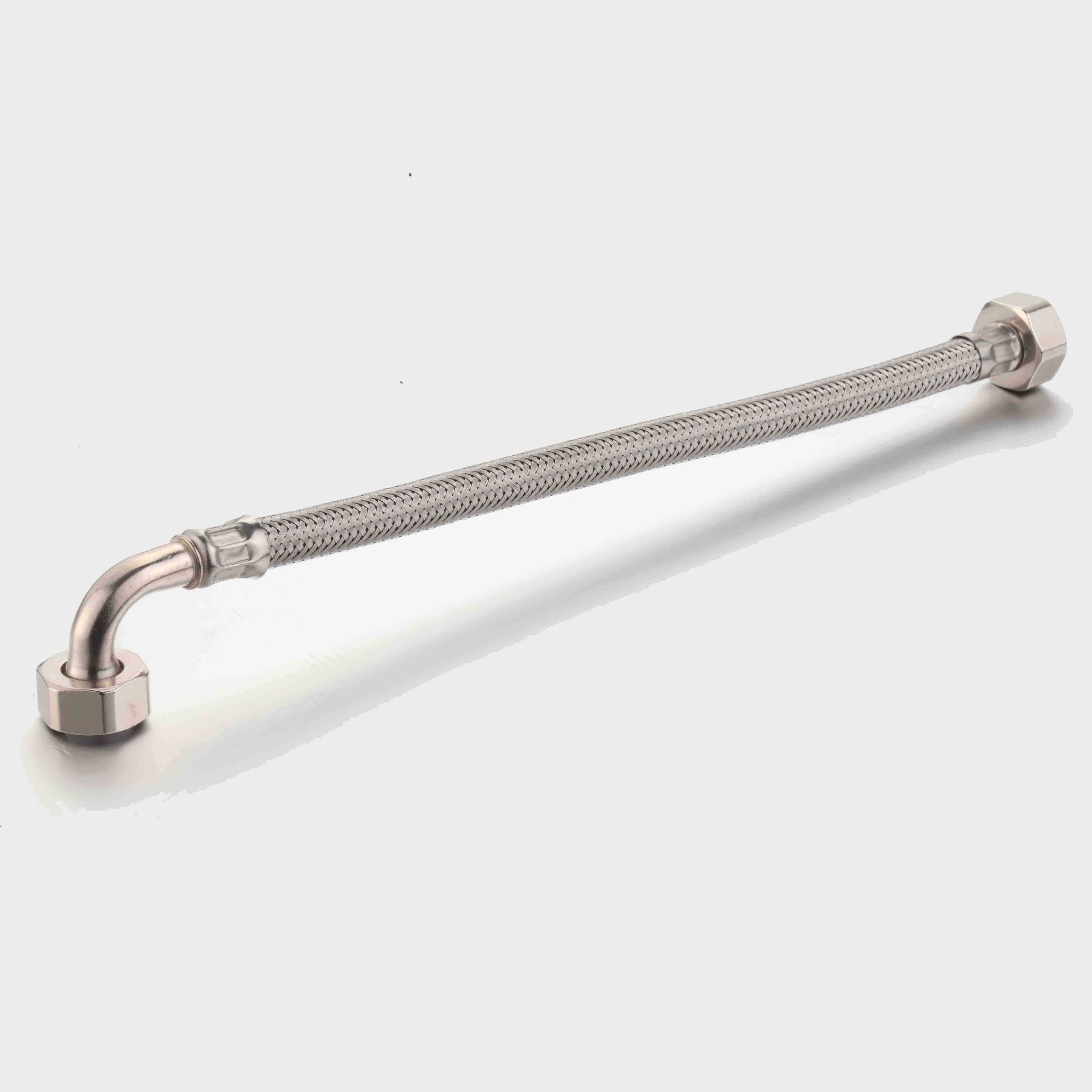 metal tubes braided hose for kitchen faucet mesh for pipe hose connector garden tube connector 3/4, elbow nut