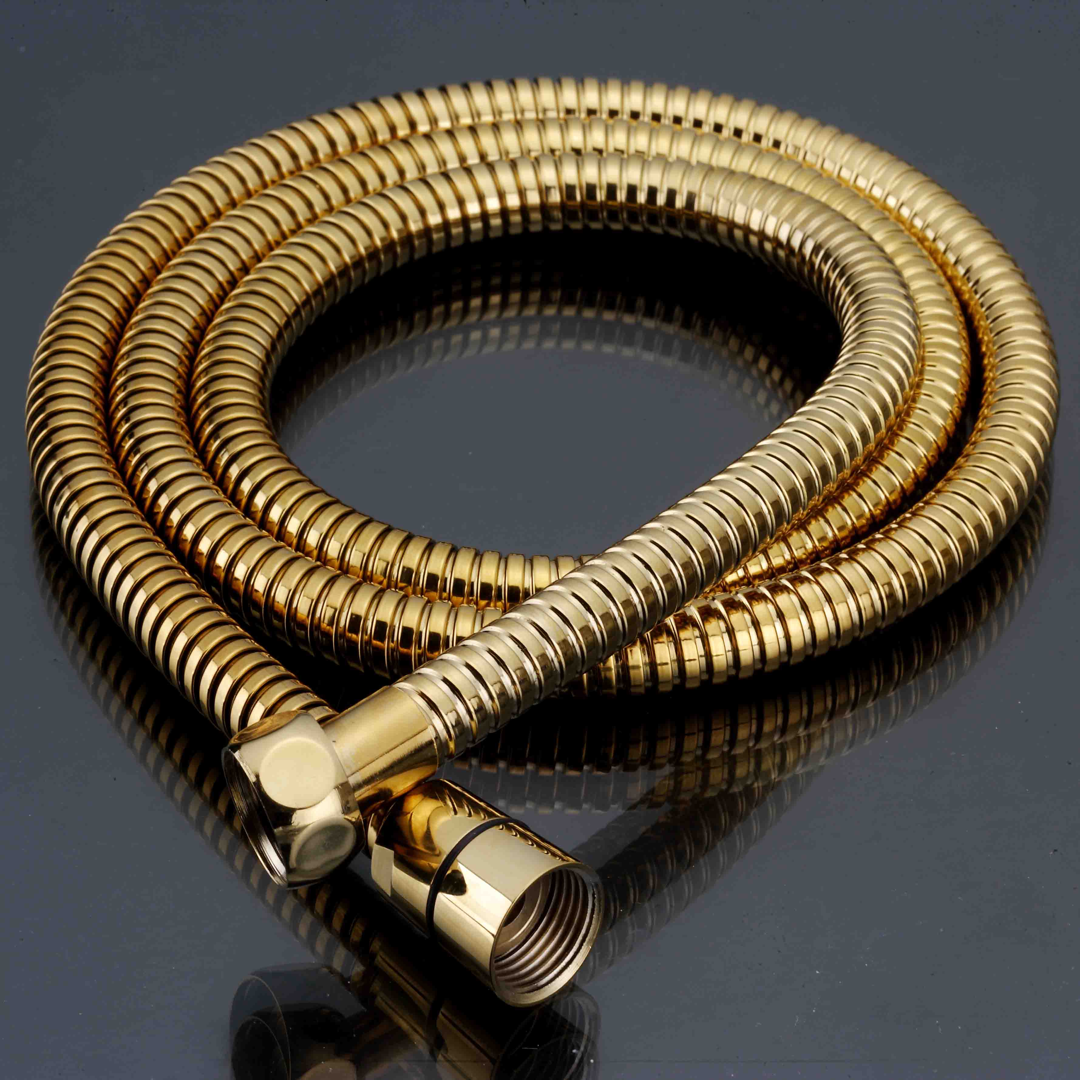 shower hose gold spray hose set s/steel flexible hose, hose pipe flexible hose for kitchen faucet stainless steel hose stainless steel hose clamo heavy duty Shower Hose