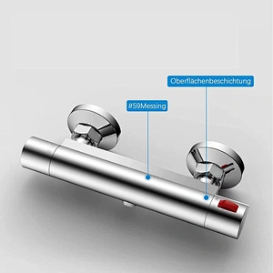 Bathroom Brass One Outlet Thermostatic Faucet Chromed Plated