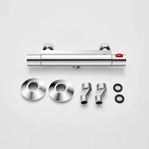 Bathroom Brass One Outlet Thermostatic Faucet Chromed Plated