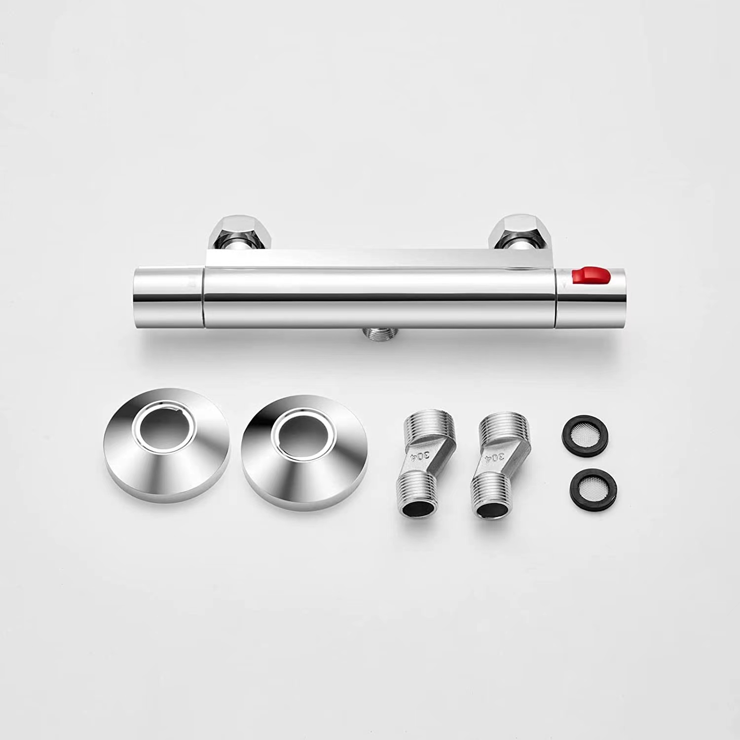 Bathroom Brass One Outlet Thermostatic Faucet Chromed Plated