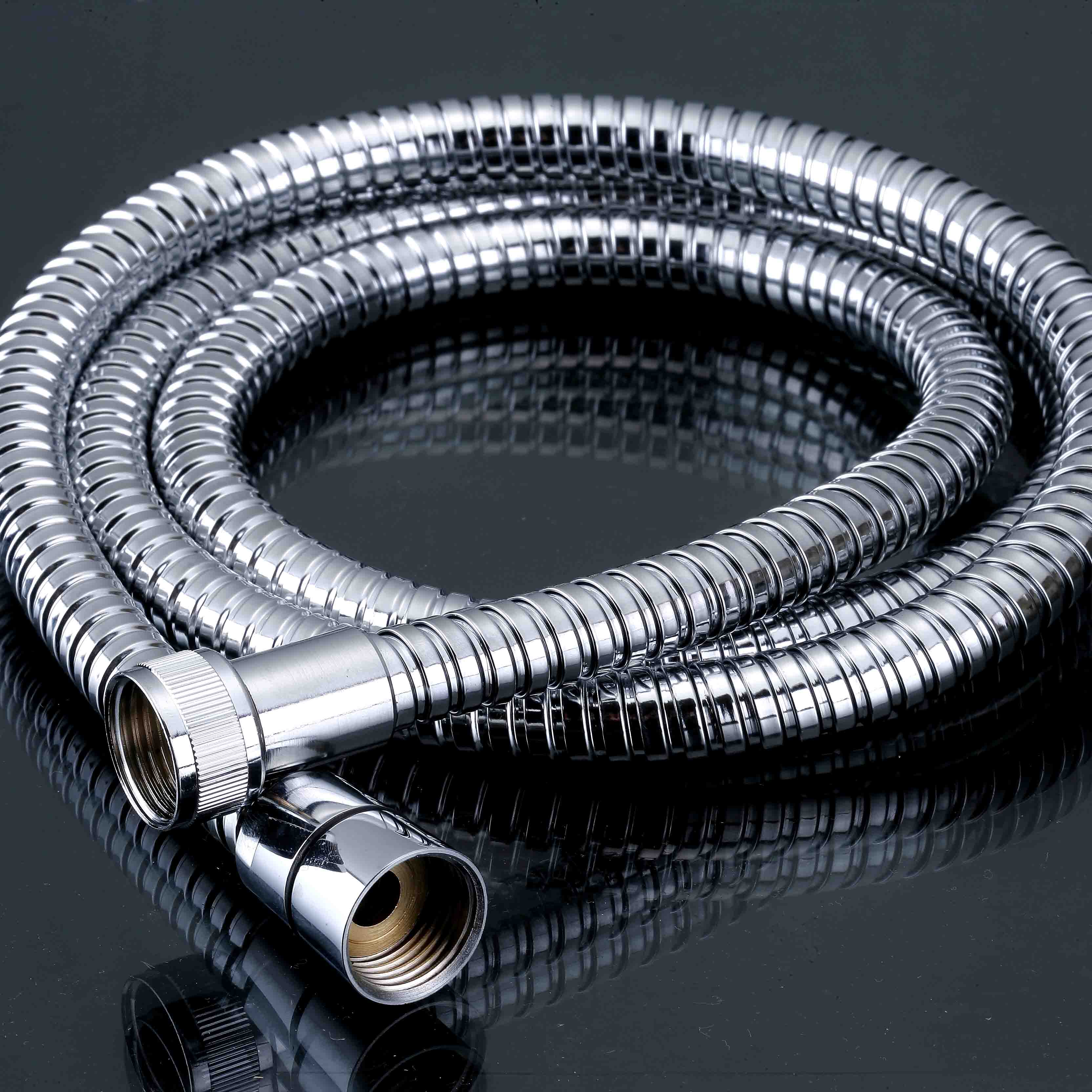 Chromed plating shower hose extension spray hose for toilet flexible hose kit for water heater,shower hose extension PVC hose pipe stainless steel pipe holder stainless steel tube fittings stainless steel pipe tube Shower Hose