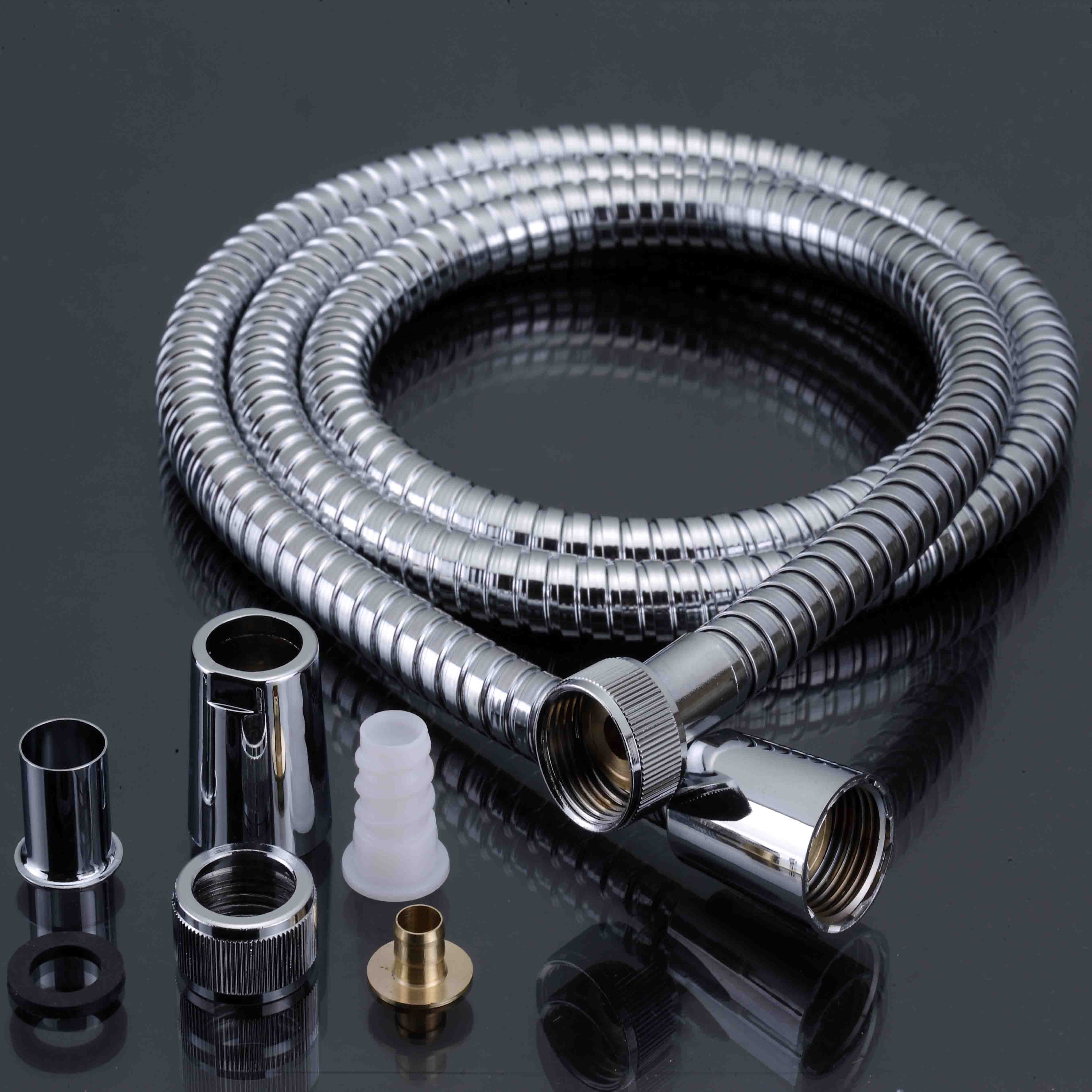 a flexible metal hose spray hose pipe s/s flexible hose,stainless steel hose clamp, shower hose fittings flexible hose machine flexible hose connector stainless steel hose clamp Shower Hose