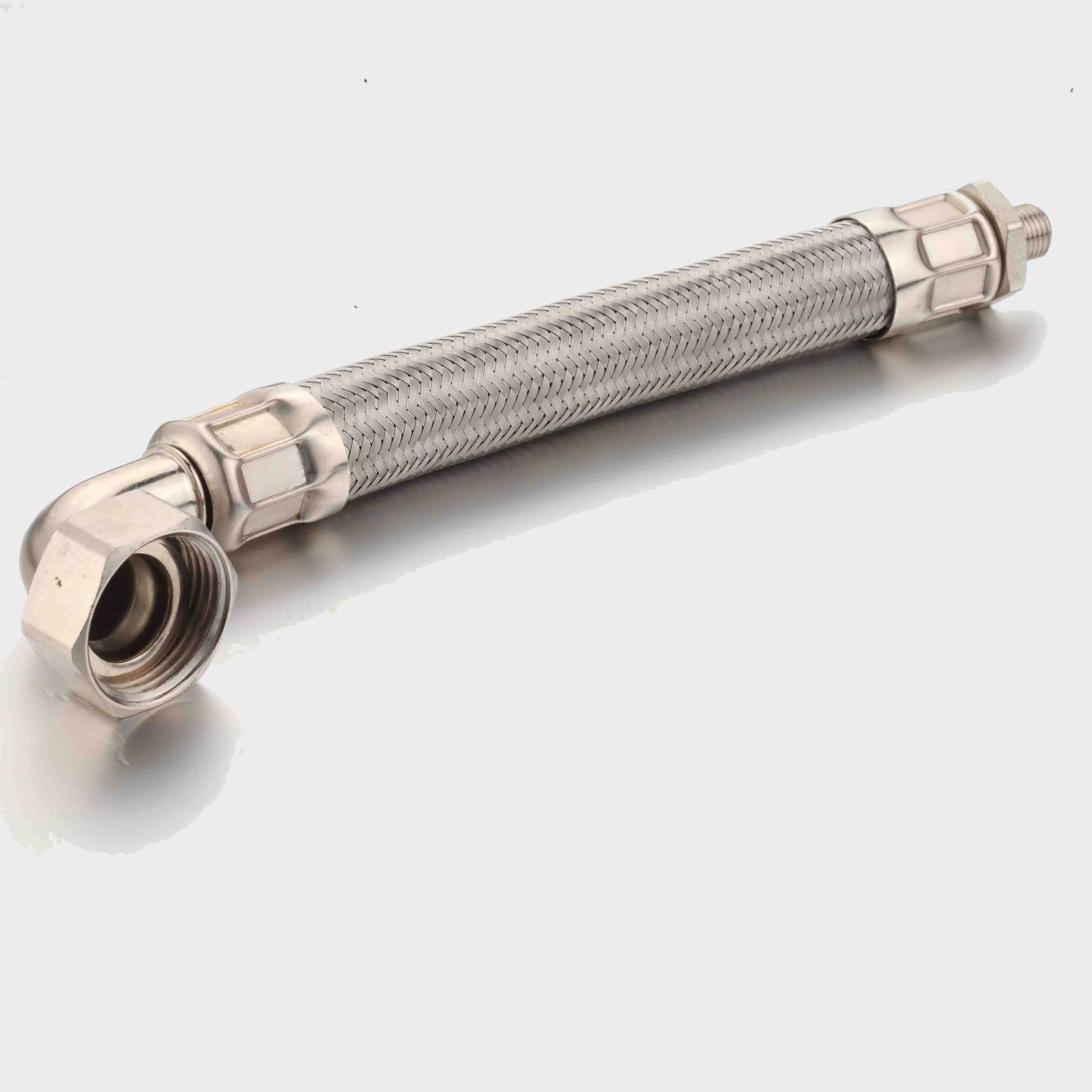 flex hose stainless steel braided s/s braided hose mesh or pipe hose connector 3/4 pipe connector garden , elbow nut