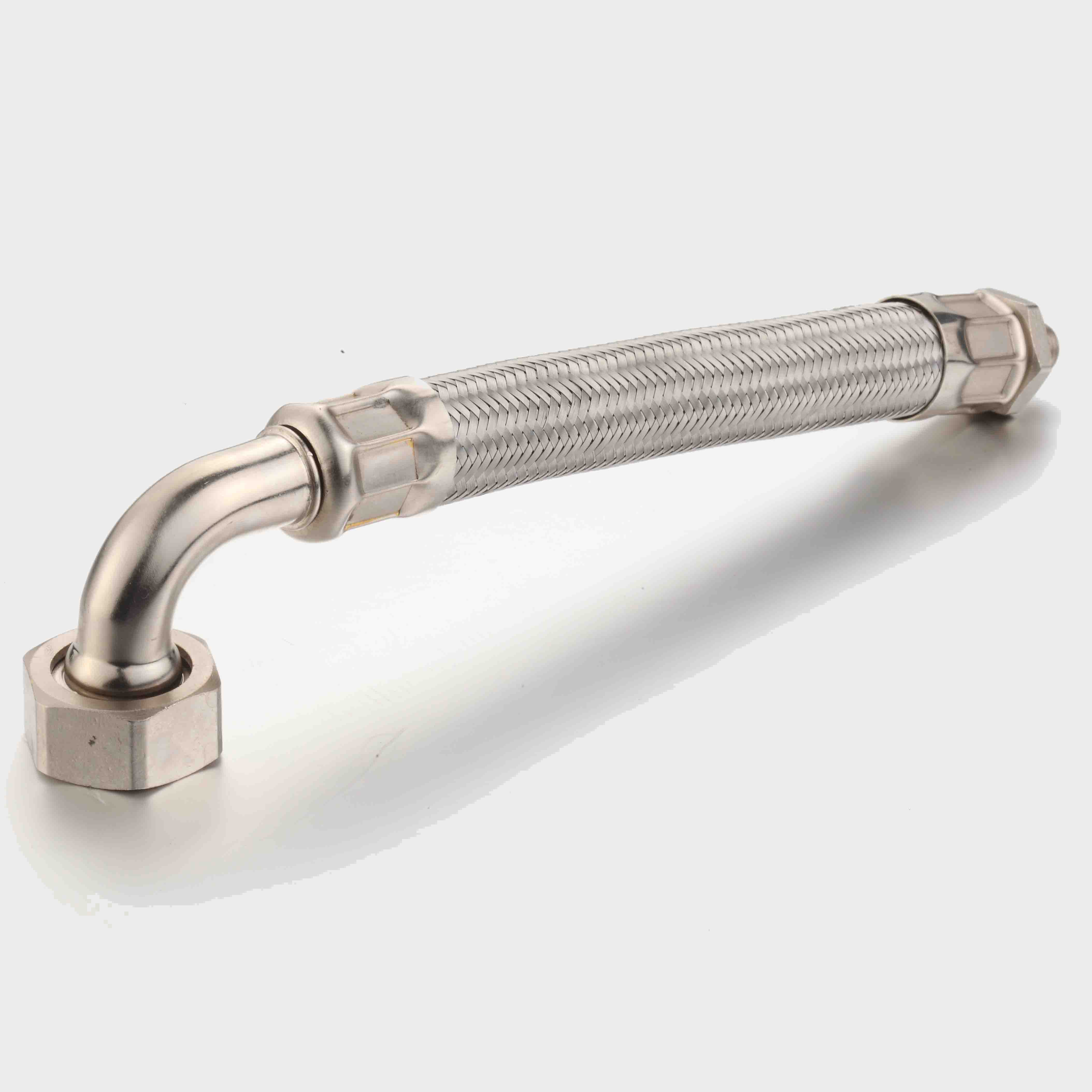 flex hose stainless steel braided s/s braided hose mesh or pipe hose connector 3/4 pipe connector garden , elbow nut