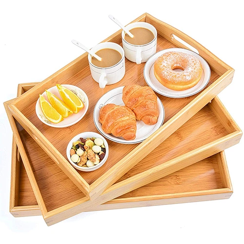 ECO hot sale bamboo food serving tray snack plates