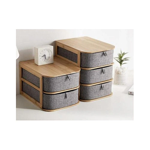 Bamboo Cloth Wooden Multi-layer Storage Boxes