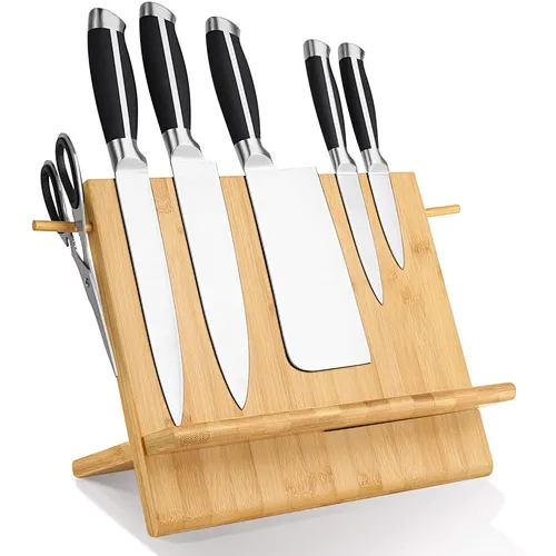 Bamboo Magnetic Knife Block Knife Holder With Powerful Magnet