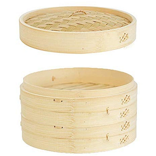 Kitchen Bamboo Food Steamer Basket Case Hand Woven Baskets Sheets