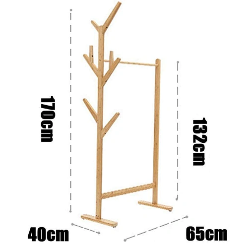 Wholesale Bamboo Coat Rack Stand for Hat Bag Clothes Jacket