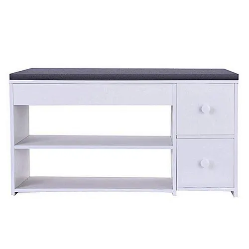 Shoes Bench Boot Organizer Rack Bench 2 Tier and Drawer Compartment