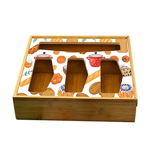 Wholesale Kitchen Drawer Printing Lid Ziplock Bag Storage Organizer Plastic 6 Compartments