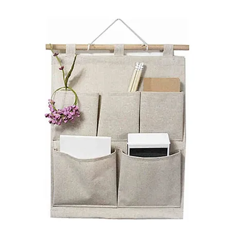 5 Pockets Door Wall Closet Stuff Pouch Storage Bags Organizer Hanging shelf