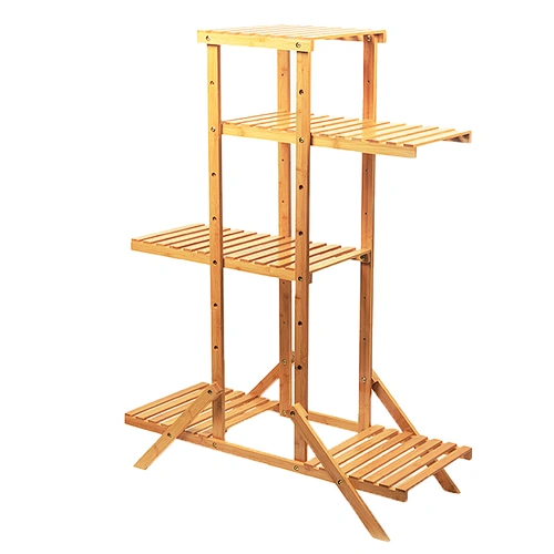 Garden Bamboo 4 tier Shelf Flower Stand