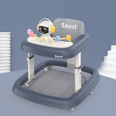 2022 new multifunctional 6-wheel baby walker