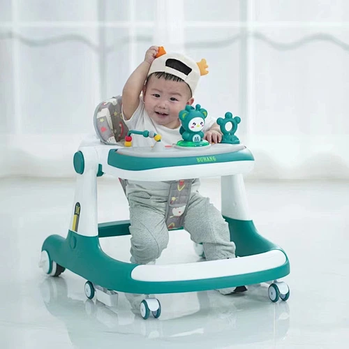 2022 new multifunctional 6-wheel folding baby walker‚ which can provide music baby walker for babies