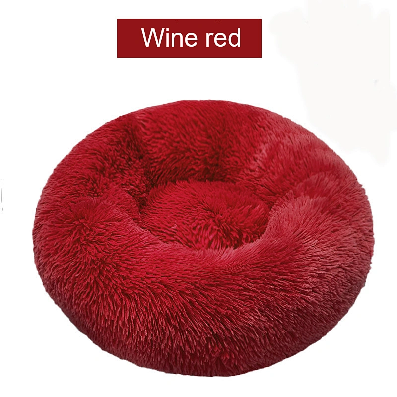 Factory supply Anti-slip Long Fur Removable Calming Anti-Anxiety Pet Soft Dog cat Beds