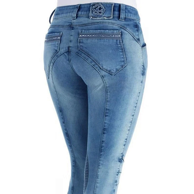 Denim horse riding pants women riding wear pants equestrian