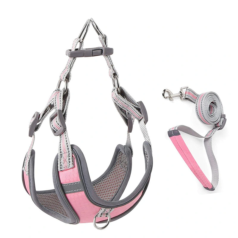 Custom High End Pet Dog Reversible Harness Reflective Dog Harness with dog leash