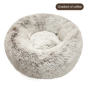 Manufacturer wholesale round warm soft plush dog pet bed