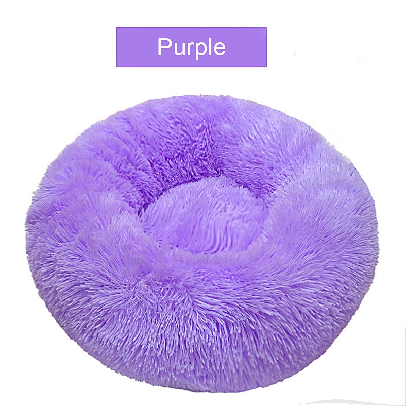 Hot Sale Popular Durable Many Colors Custom Color Available Autumn Winter Thickened Plush Donut Pet Bed for Cat Res
