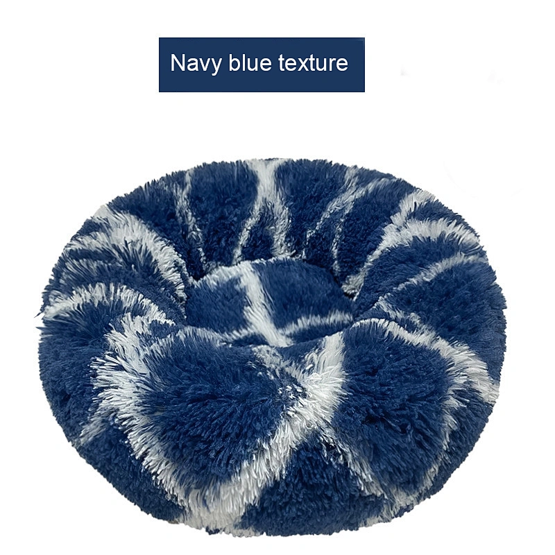 Manufacturer wholesale round warm soft plush dog pet bed