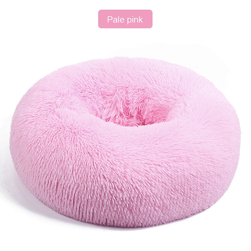 Manufacturer wholesale round warm soft plush dog pet bed