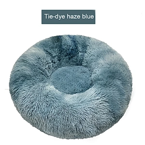 Hot Sale Popular Durable Many Colors Custom Color Available Autumn Winter Thickened Plush Donut Pet Bed for Cat Res