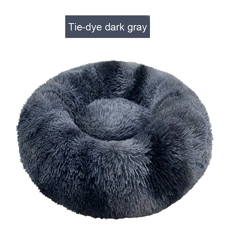 Manufacturer wholesale round warm soft plush dog pet bed