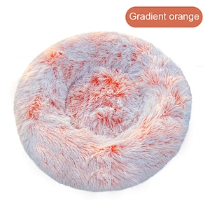 Hot Sale Popular Durable Many Colors Custom Color Available Autumn Winter Thickened Plush Donut Pet Bed for Cat Res